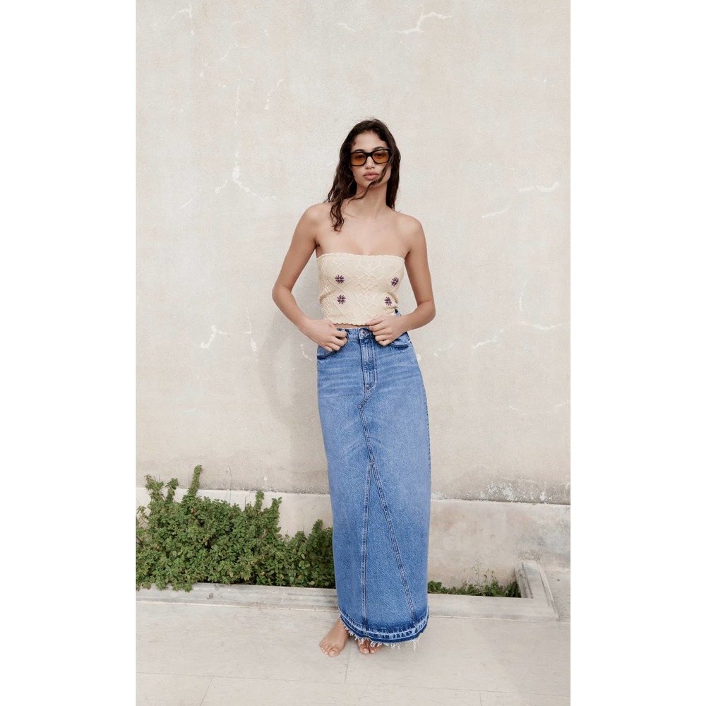 ZARA Denim maxi skirt ZW PREMIUM